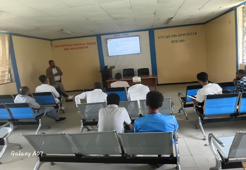 Onsite NSCPSA orientation for hospital management at Kemissie General Hospital.
