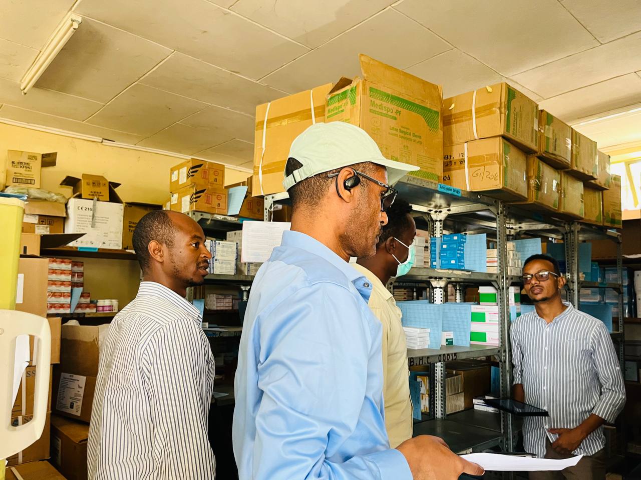 USG-SCS and Targeted Support Team members conducting a baseline assessment visit at BirBir Primary Hospital.